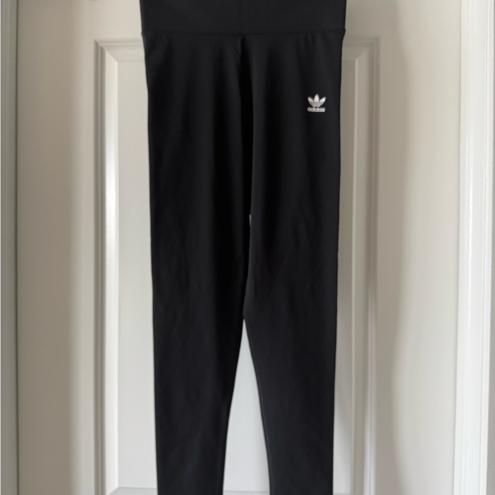 Adidas Women's Black Leggings with Logo